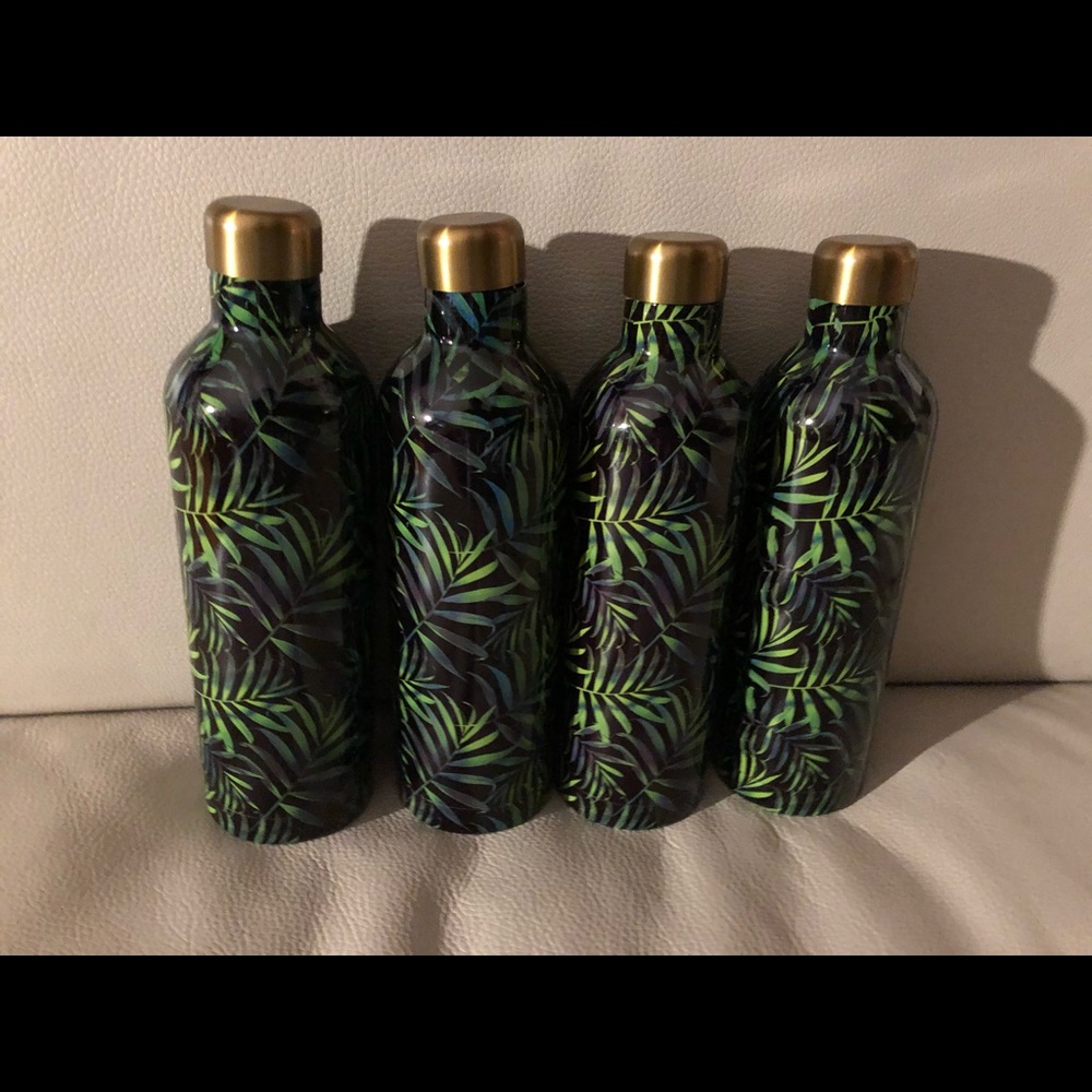 Modish Australia Midnight Palm Drink Bottle Steel Thermos 600 ML